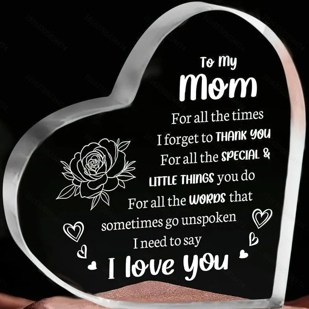 "I Love You Mom" Acrylic Keepsake for Mother's Day