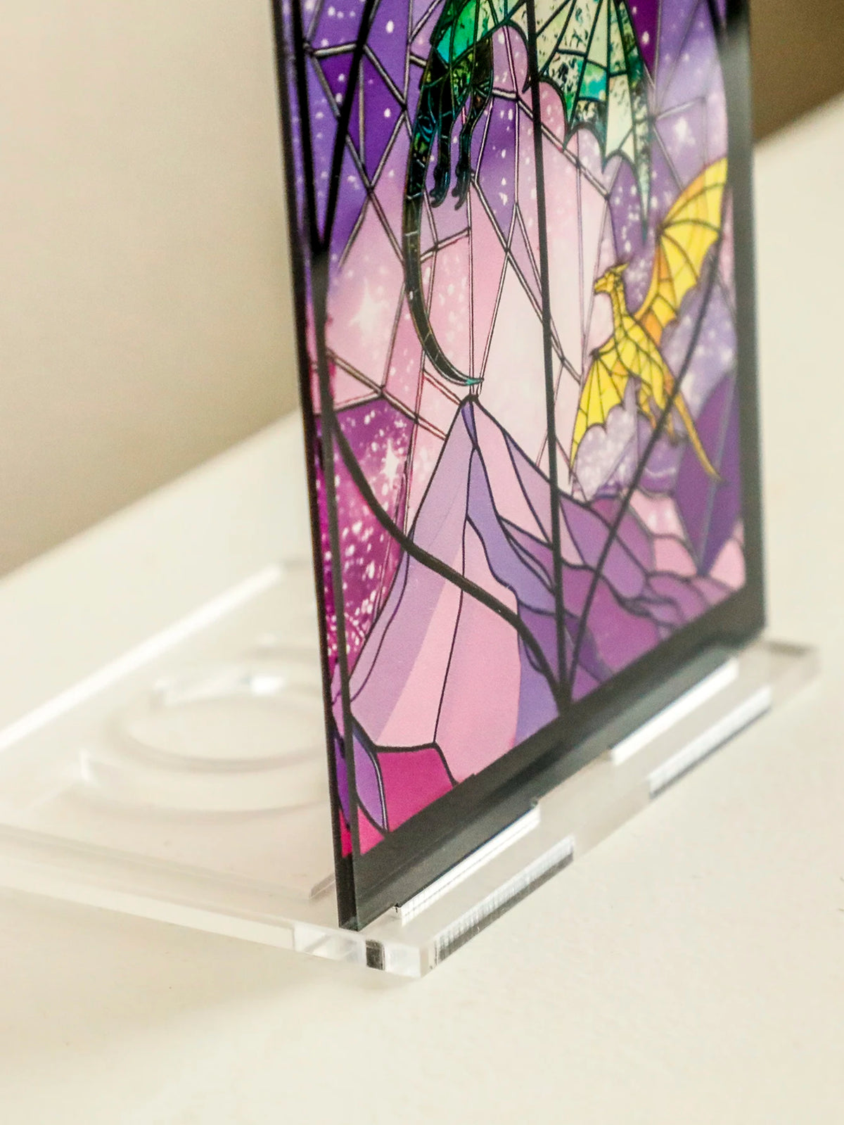 Acrylic Rose Gothic Arch Bookend for Bookshelf Decor