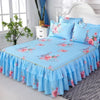 Floral Ruffle Bed Skirt with Matching Pillowcases