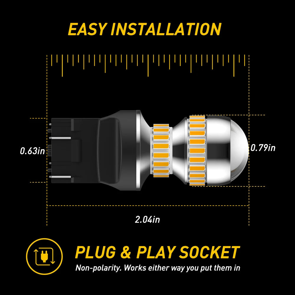 High-Performance LED Car Light Bulbs for Brake, Tail & Reverse Lights