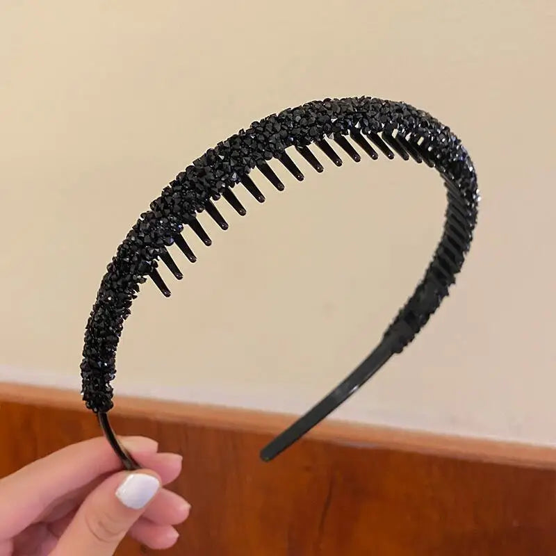 Diadema elástica con incrustaciones de strass