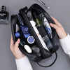 Premium PU Leather Double-Layer Toiletry Bag for Travel