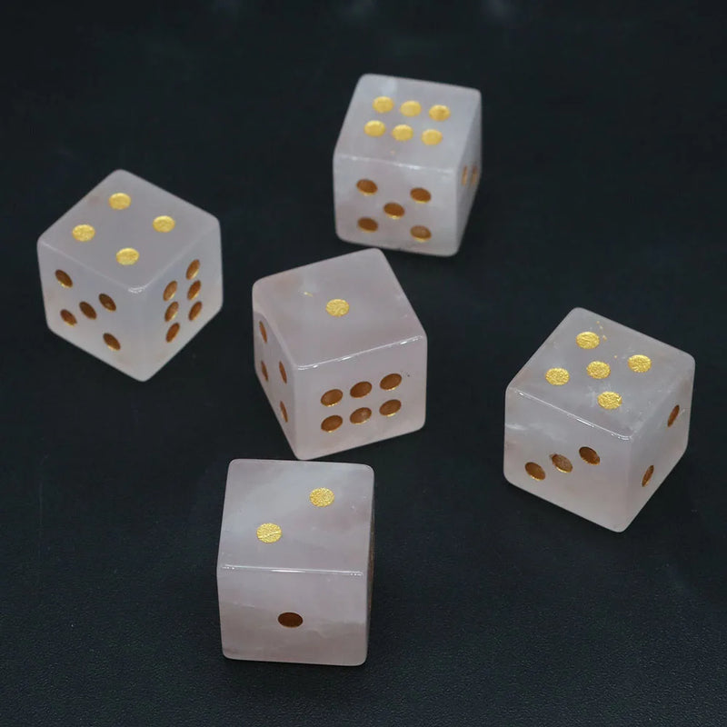 Würfel aus Naturstein D6 – Lapislazuli & Obsidian