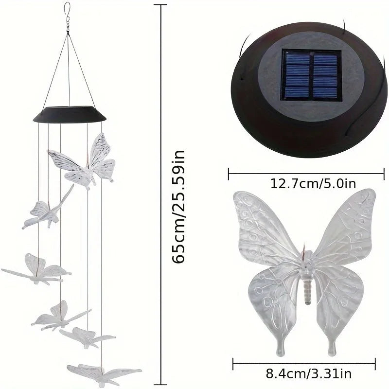 Color Changing Solar Wind Chimes