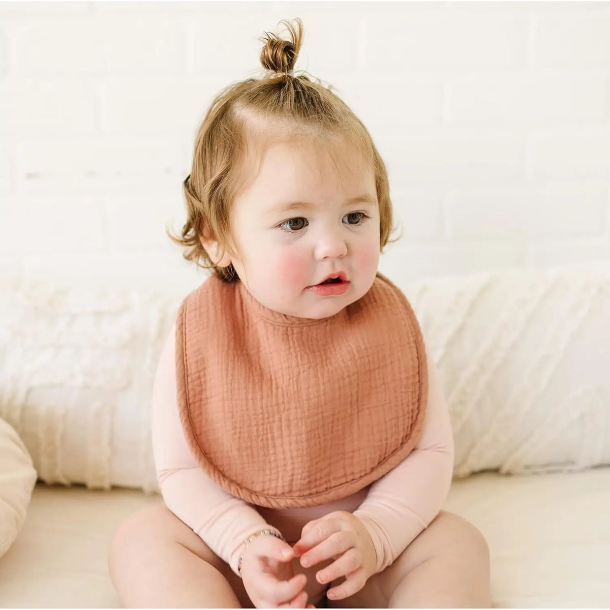 100% Cotton Muslin Baby Bibs with Adjustable Snaps – Multi-Use Drool & Burp Cloths (10/20/30 Pack)