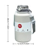 A light gray 2L insulated stainless steel tumbler with a lid, handle, and straw.