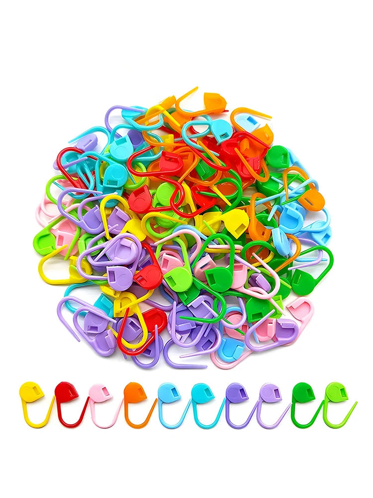 Colorful Locking Stitch Markers for Knitting & Crochet