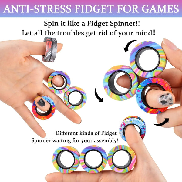Magnetic Fidget Rings for Stress Relief