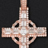 Iced-Out Celtic Cross Pendant Necklace
