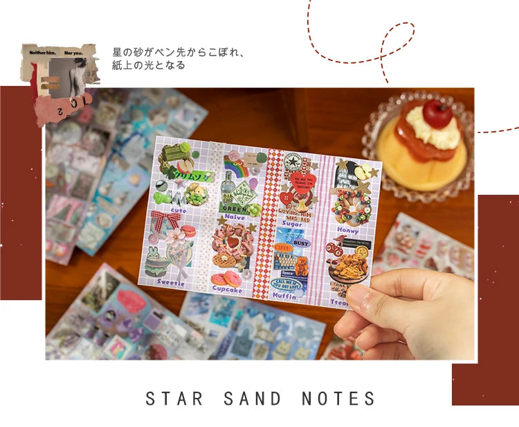 Y2K Aesthetic Sticker Book - 30 Sheets of Kawaii Japanese Stationery Decals