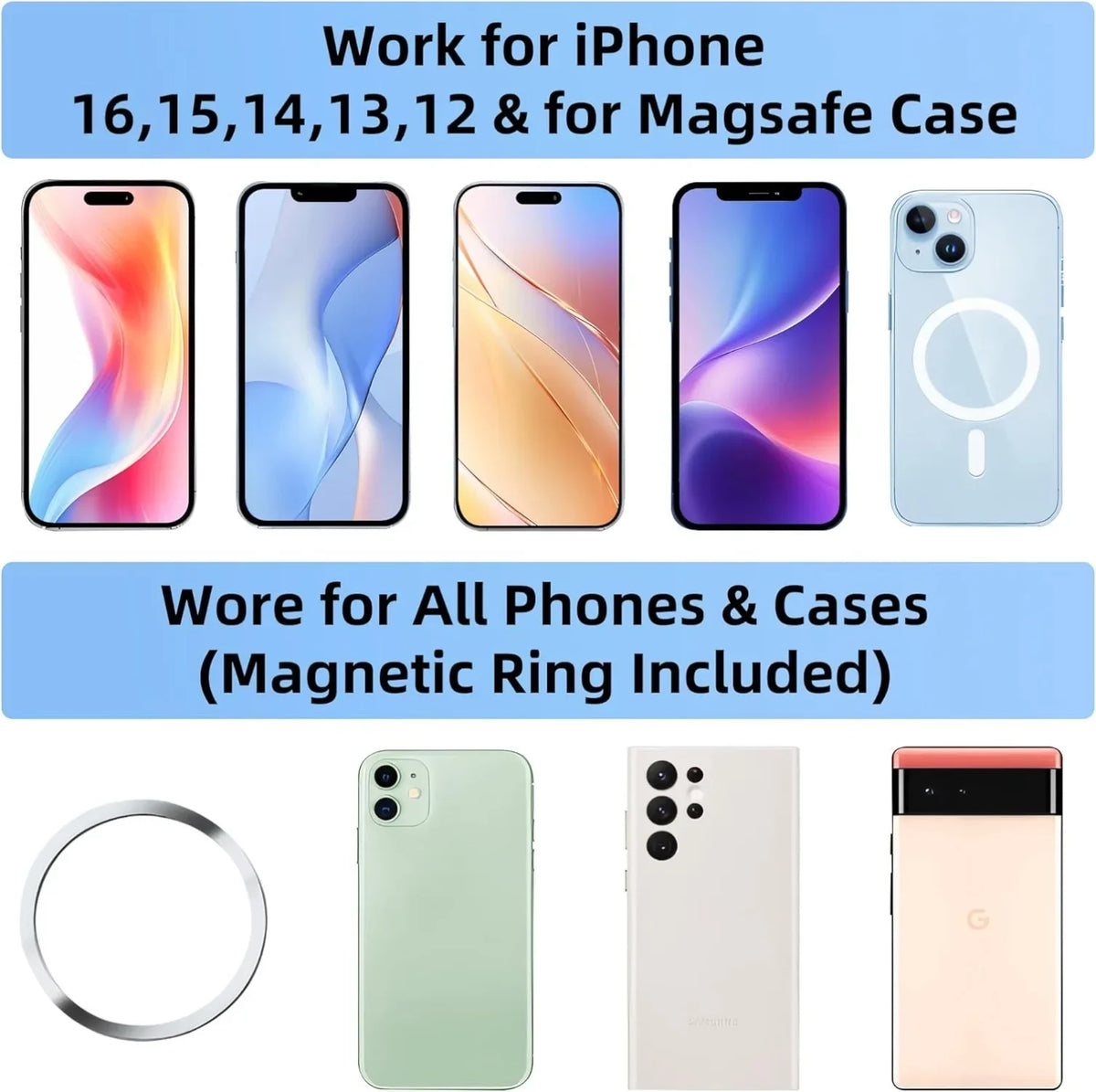 360° Adjustable Vacuum Magnetic Car Phone Mount