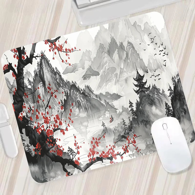 Large Non-Slip Mouse Pad with Night Moonlight Design