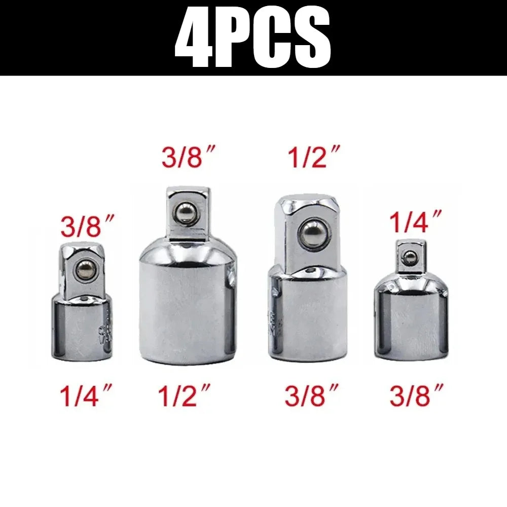 Socket Wrench Adapter & Reducer Kit (1/4" to 1/2" Drive)