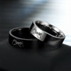 Titanium Steel Couple Rings with 'I Love You' Engraving