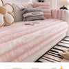 Plush Velvet Padded Sofa Cover with Non-Slip Backing