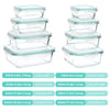 8-Piece Borosilicate Glass Food Storage Set with Leak-Proof Lids