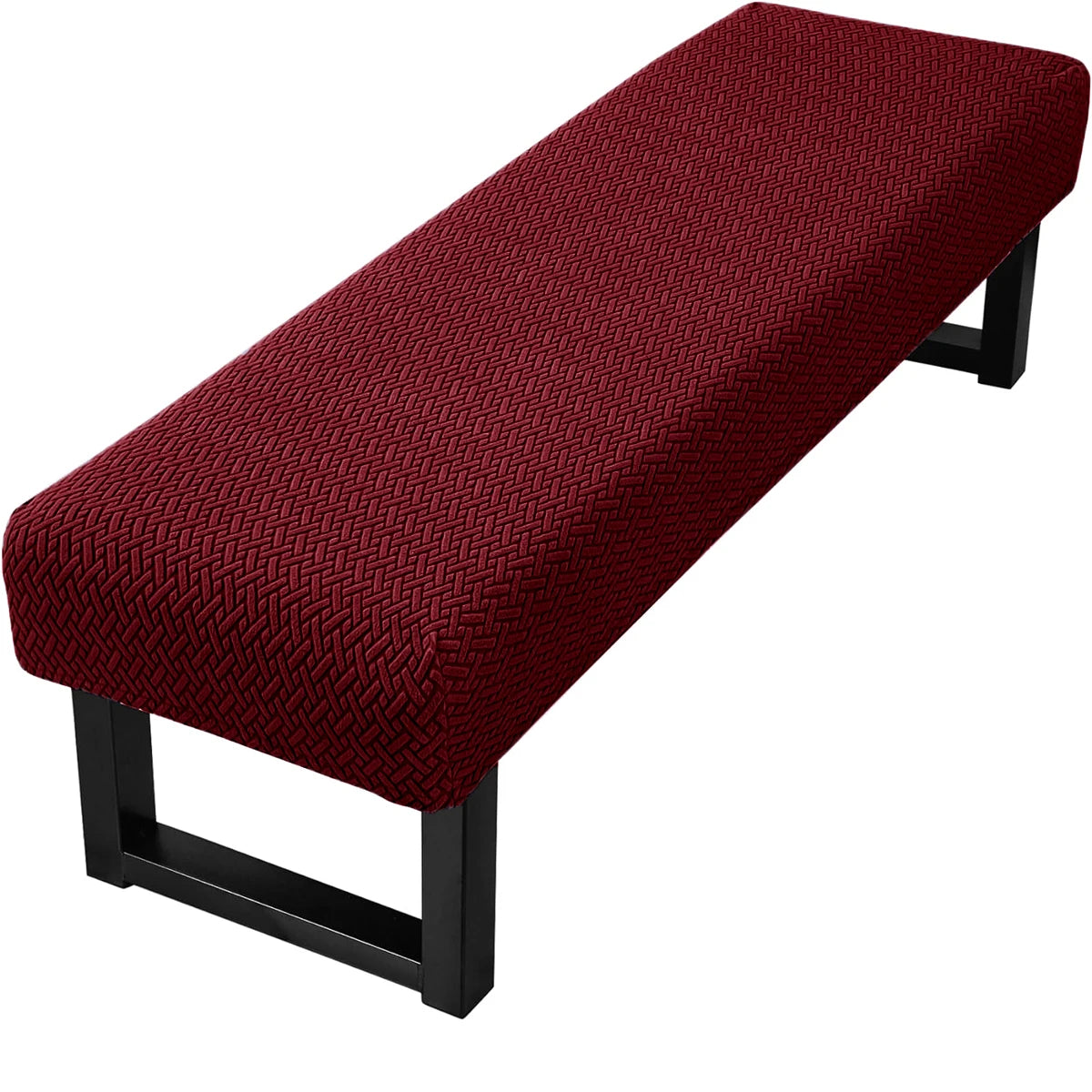 Stretch Jacquard Bench Cover – Modern, Washable Slipcover for Living Room Seating