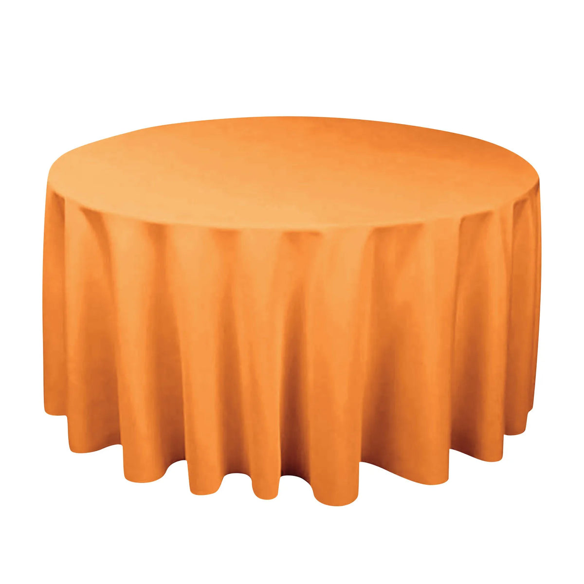 Round Solid Color Polyester Tablecloth for Weddings, Parties & Dining