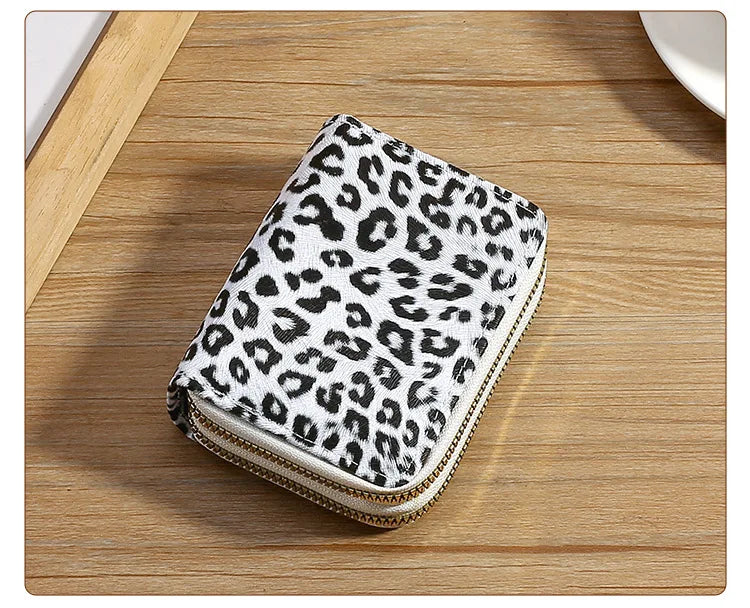 Leopard Print RFID Blocking Compact Wallet