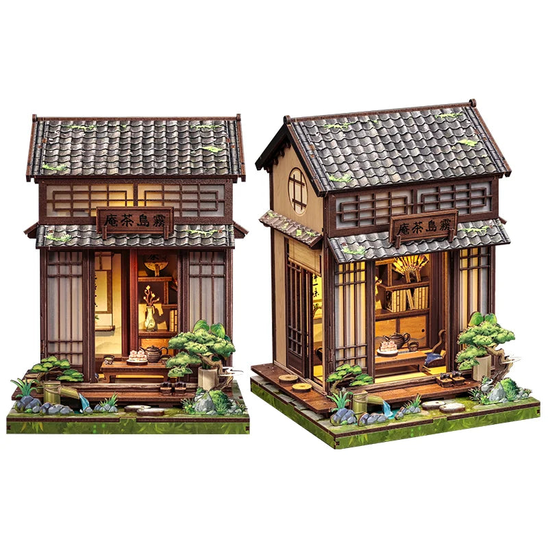 Book Nook DIY Wooden Miniature Kit with LED Lighting