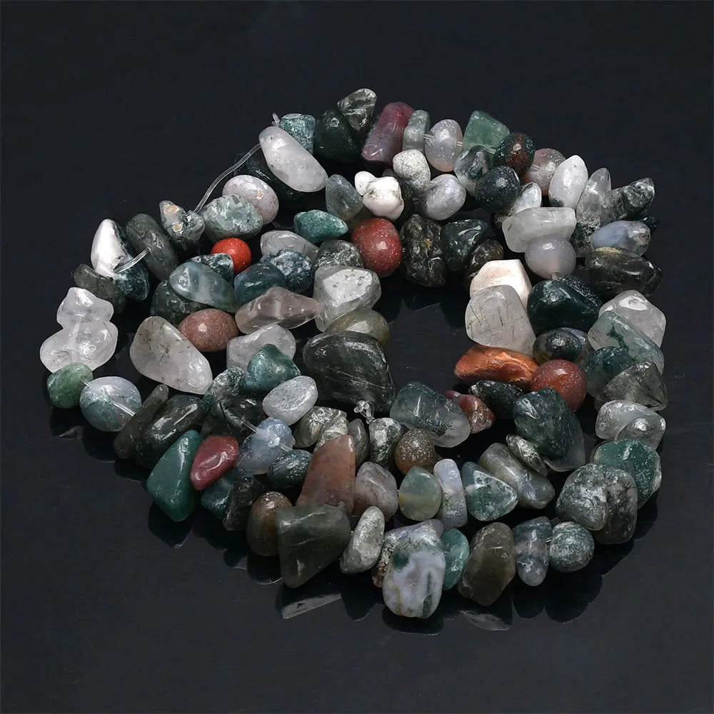 Natural Stone Beads Strand for Jewelry Making – Irregular Crystal Agate Chips