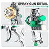 HVLP Gravity Feed Spray Gun Kit with Nozzles & Air Regulator