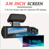 Dual Lens Car Dash Camera with Night Vision