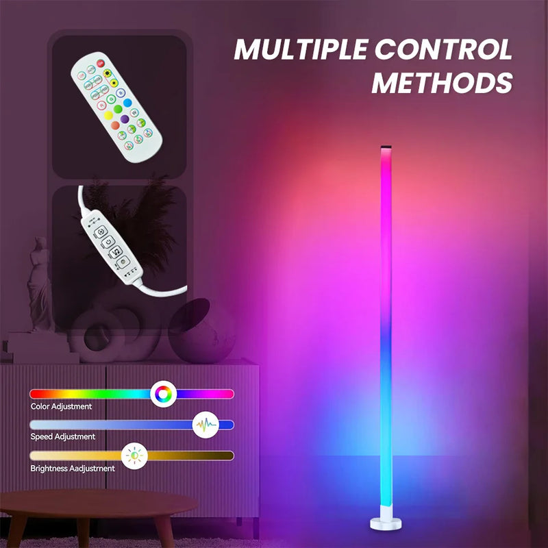 Smart Corner Floor Lamp with RGB Mood Lighting