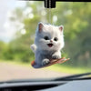 Realistic Cat Car Rearview Mirror Pendant
