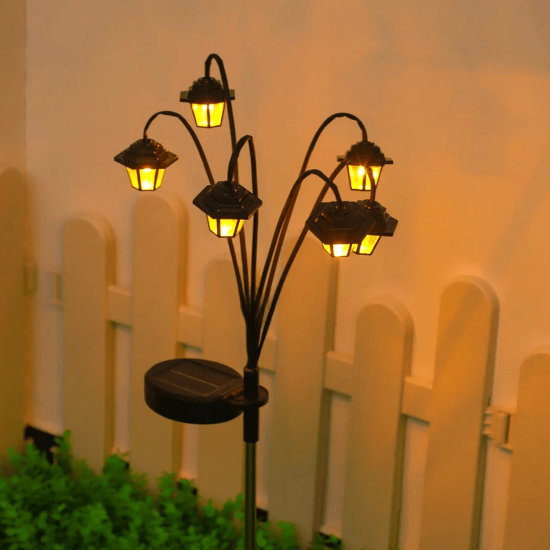 Vintage Solar-Powered Garden Lantern