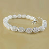 Sterling Silver Geometric Chain Bracelet