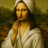 Mona Lisa Funny Bathroom Wall Art Canvas Print