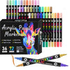 Dual-Tip Acrylic Paint Markers Set for Art and Craft Projects