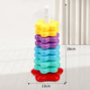 Montessori Rainbow Stacking Tower with Spinning Rings