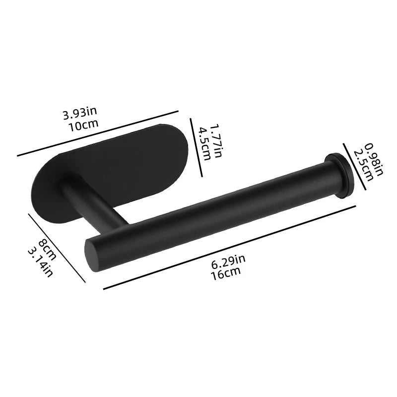 Adhesive Stainless Steel Toilet Paper Holder with Wall Mount