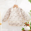Waterproof Long-Sleeve Baby Bib with Catch-All Pocket