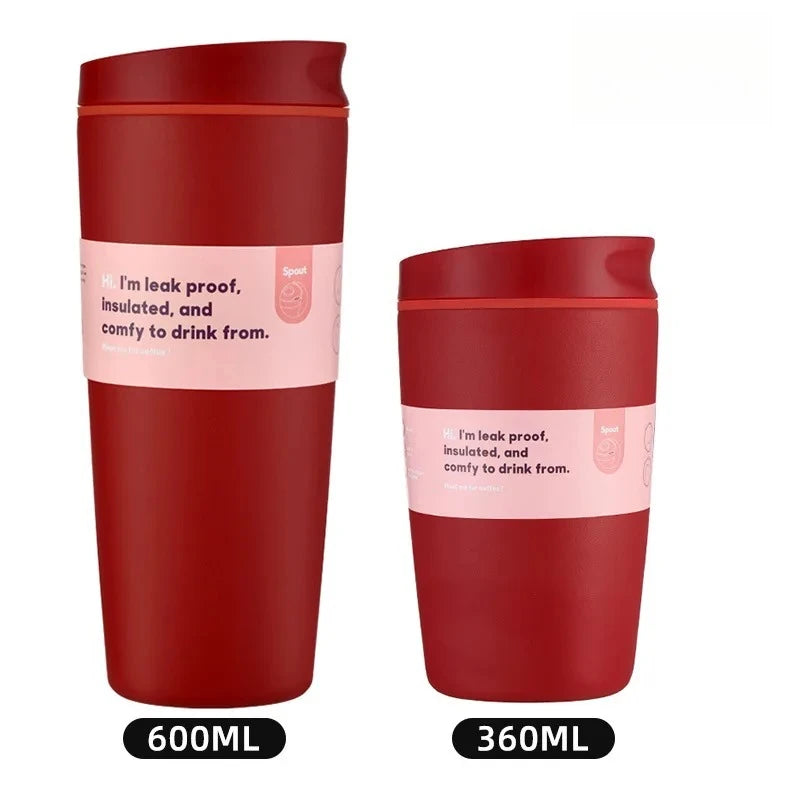 Double-Wall Insulated Coffee Tumbler with Leak-Resistant Lid