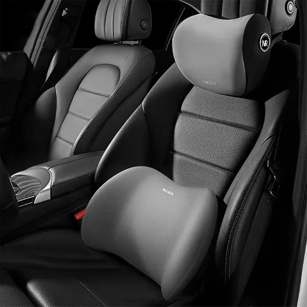 Memory Foam Car Headrest Pillow with Lumbar Support