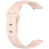 A light pink silicone watch band and protective case for a smartwatch.