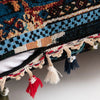 Boho Leaf-Print Tassel Throw Pillow Cover
