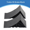 A black trailer RV brake block shown in a stacked, angled view.