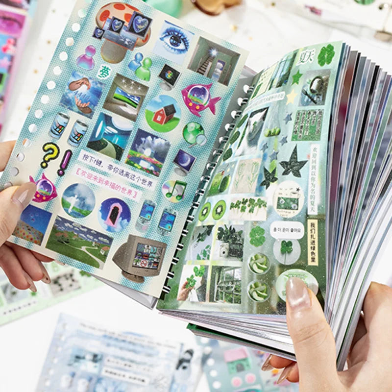 Decorative Time Reshaping Sticker Sheets for Scrapbooking & DIY Crafts