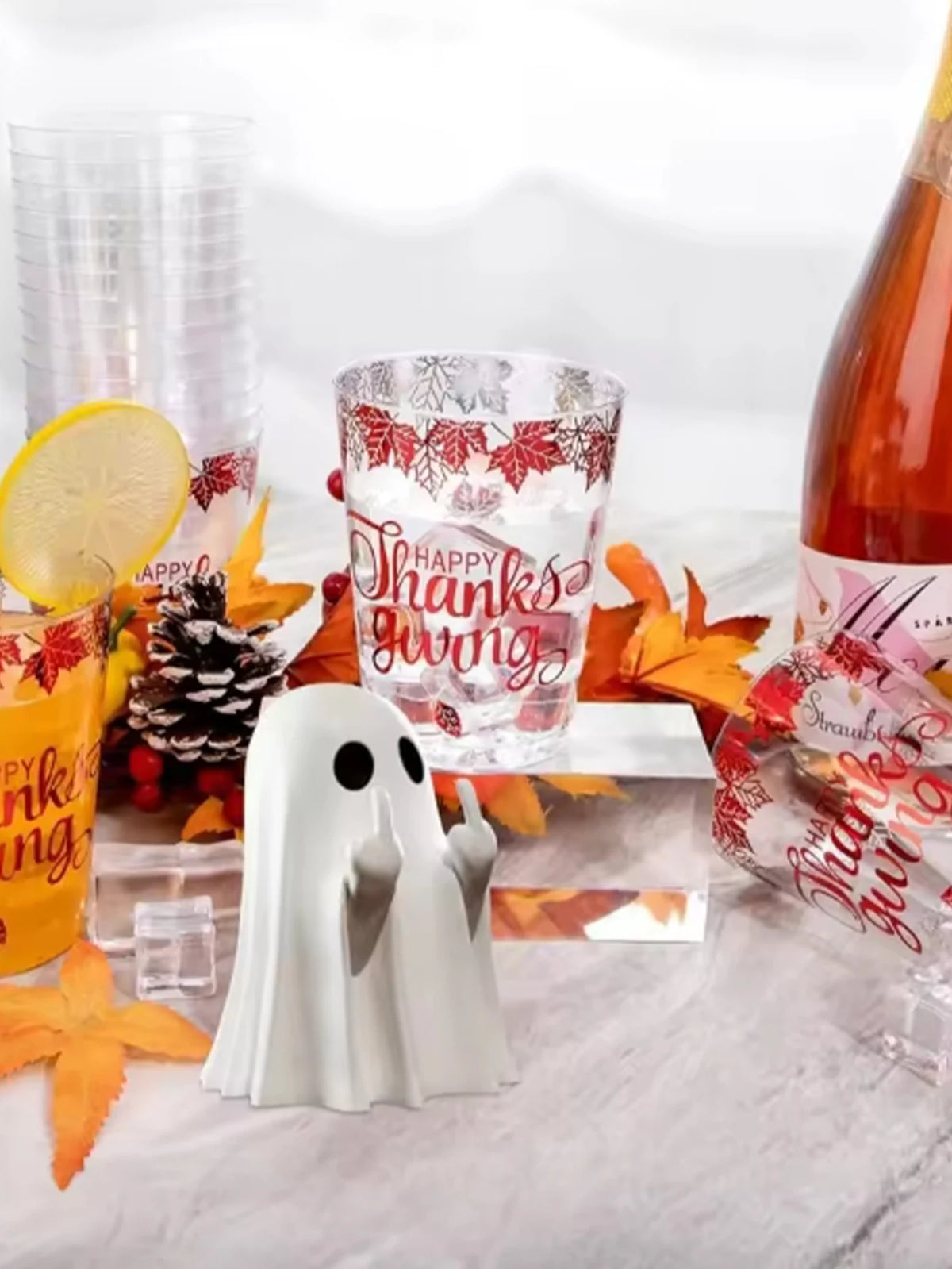Mischievous Ghost Figurine - Mini Halloween Statue