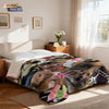 Funny Monkey Print Flannel Blanket – Soft & Cozy Throw