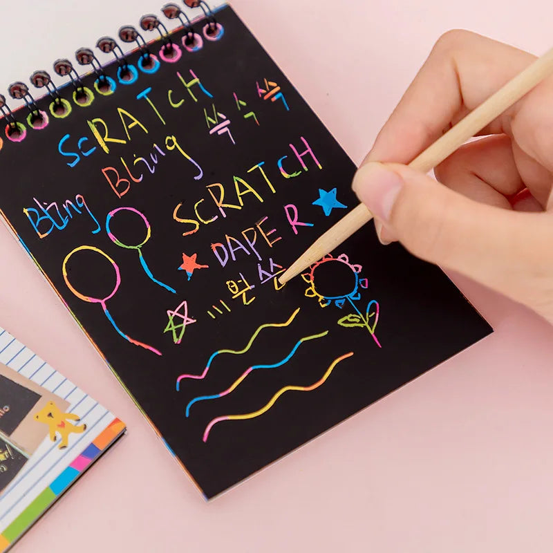 Colorful Magic Scratch Art Book Set for Kids