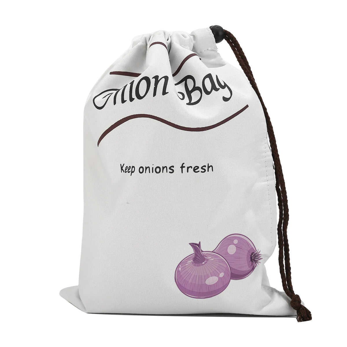 Large Drawstring Canvas Storage Bags with Side Zipper for Vegetables and Fruits