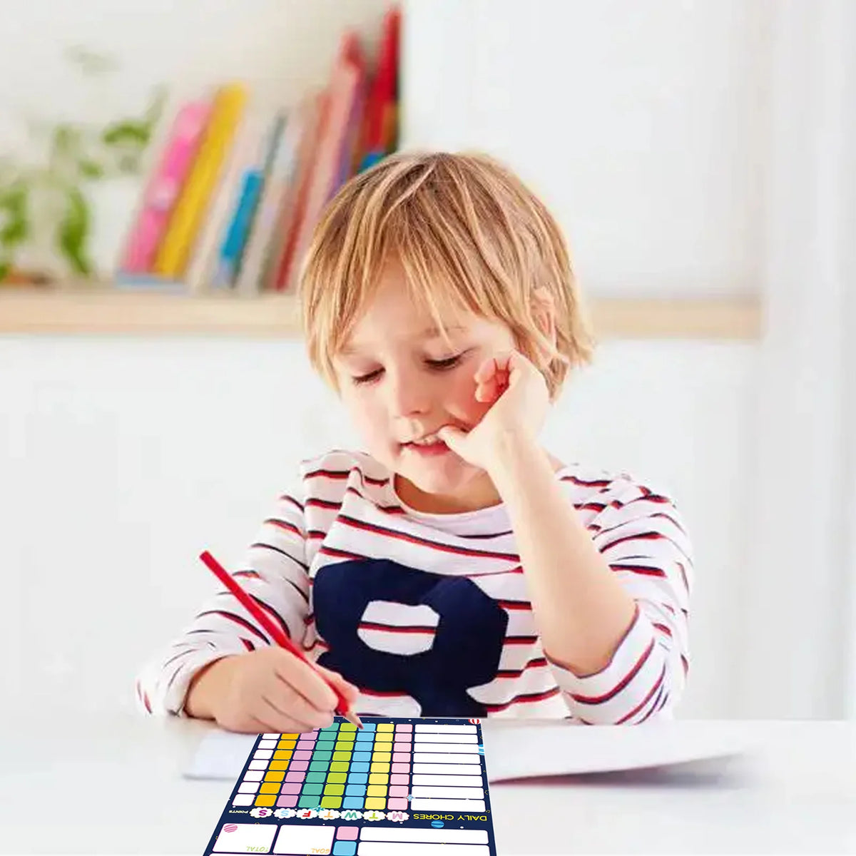 Magnetic Chore Chart for Kids with Dry-Erase Surface