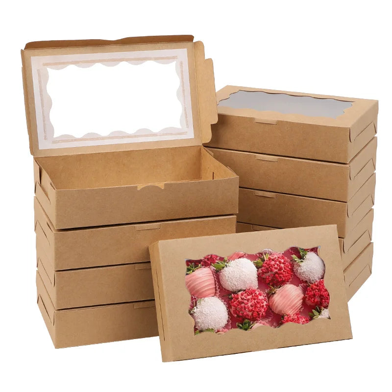 Kraft Paper Gift Boxes with Window