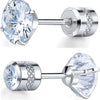 Double-Sided Cubic Zirconia Stud Earrings