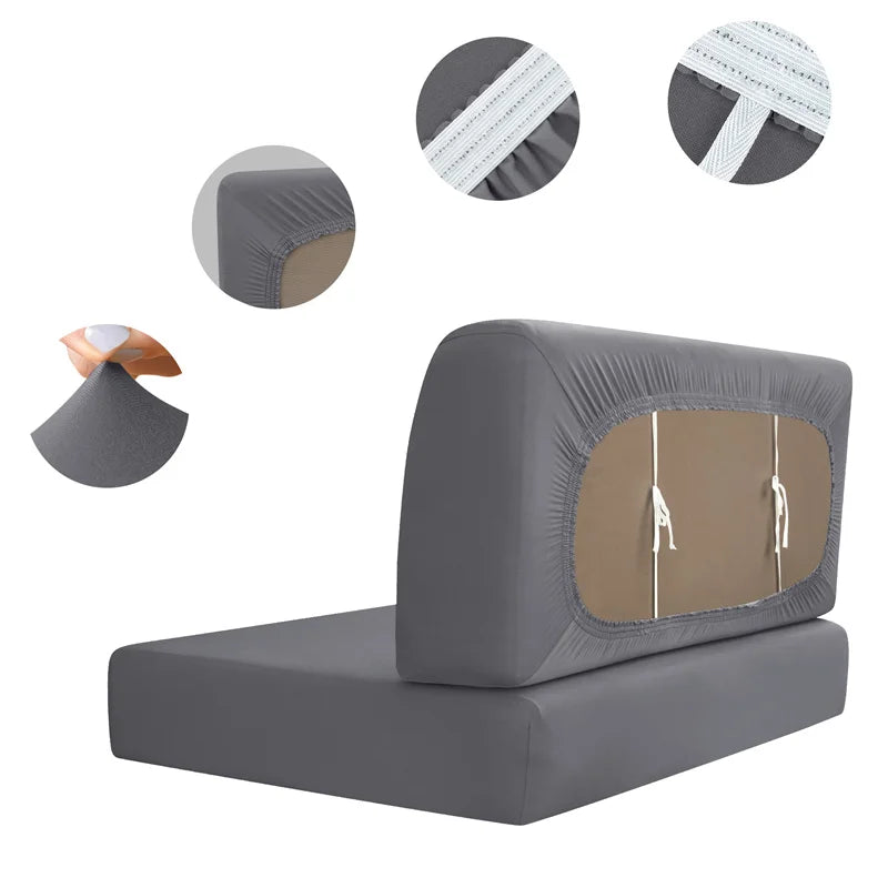 Stretchable RV Dinette Cushion Cover Set - 2 Piece Bench & Backrest Protector